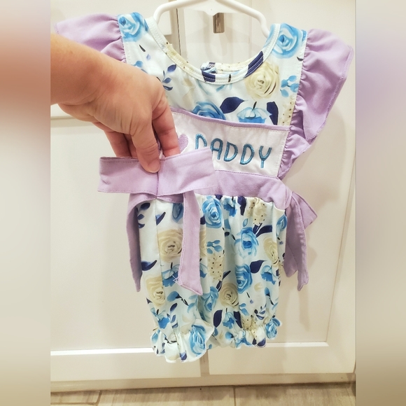 I Love Daddy Bubble, 2T, Father's Day Girl Outfit - Picture 3 of 3